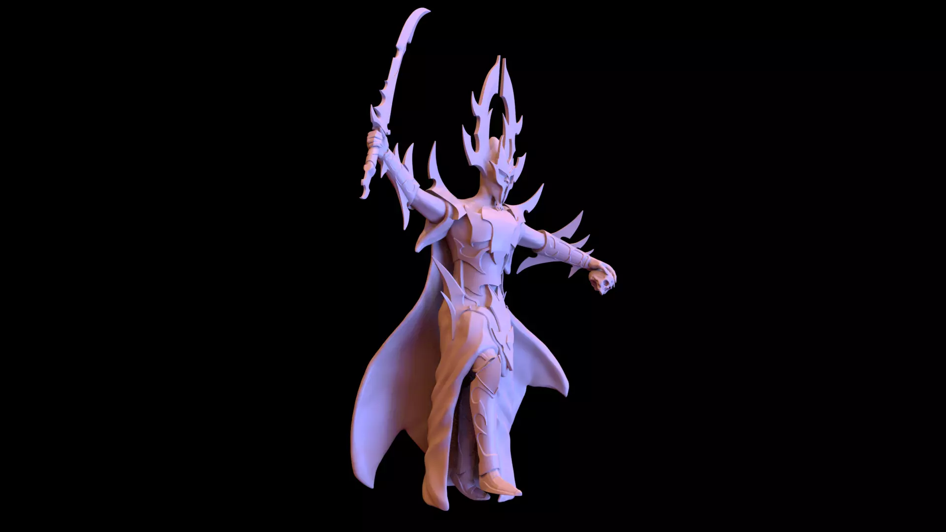 Statue God Shadow Elf 3D print model_0