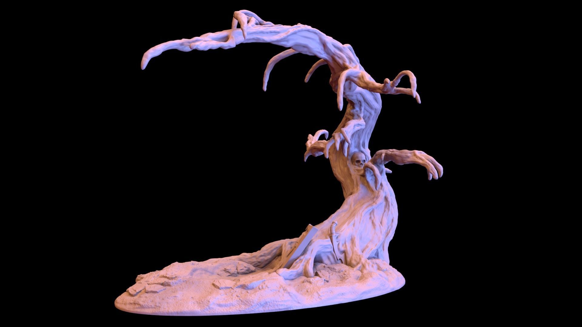Dead Tree Pit 01 3D print model_2