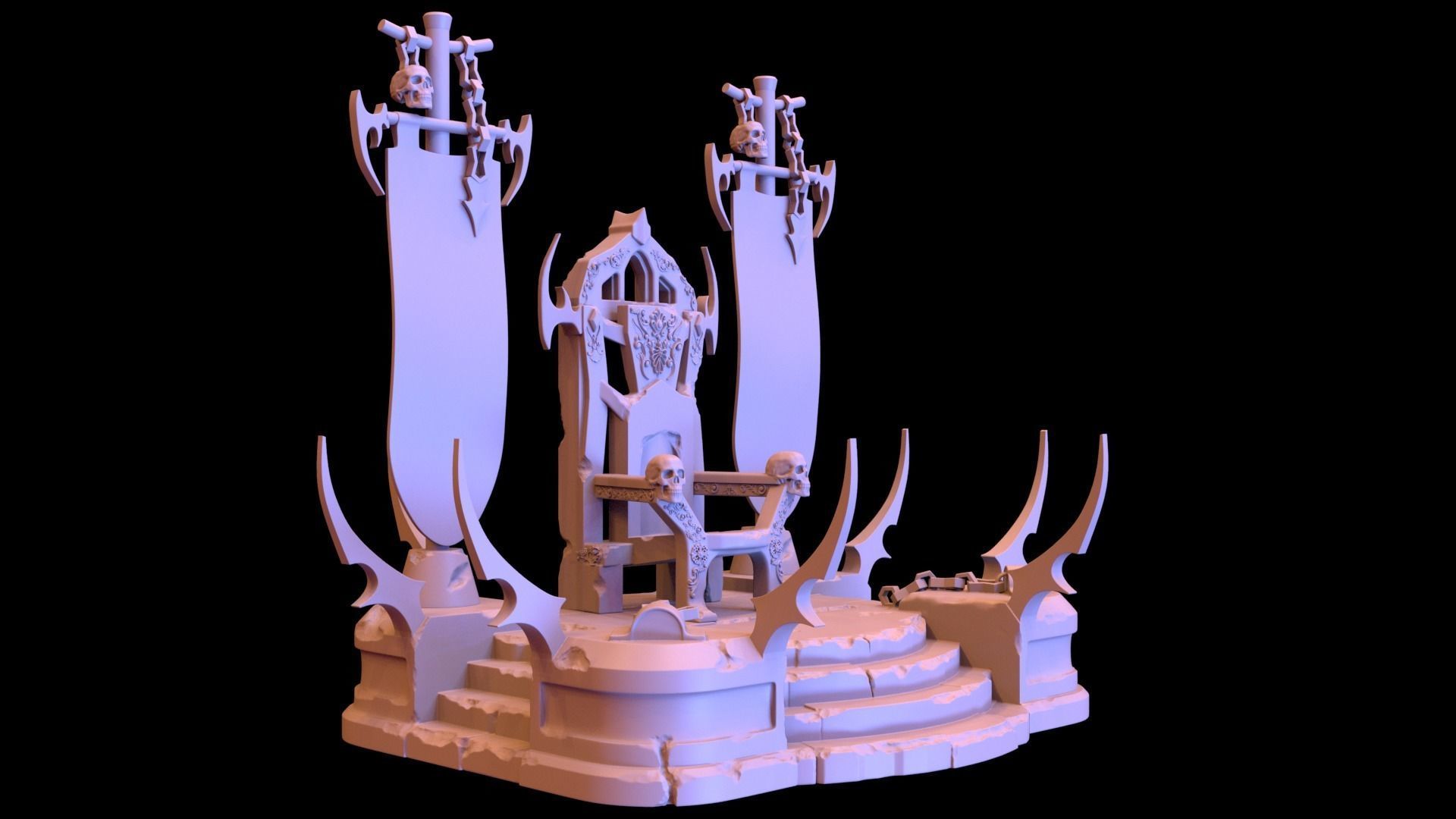 Throne Dark Elf 3D print model_1