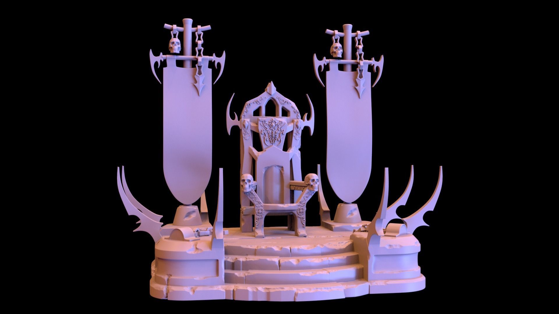 Throne Dark Elf 3D print model_2