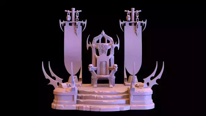 Throne Dark Elf 3D print model