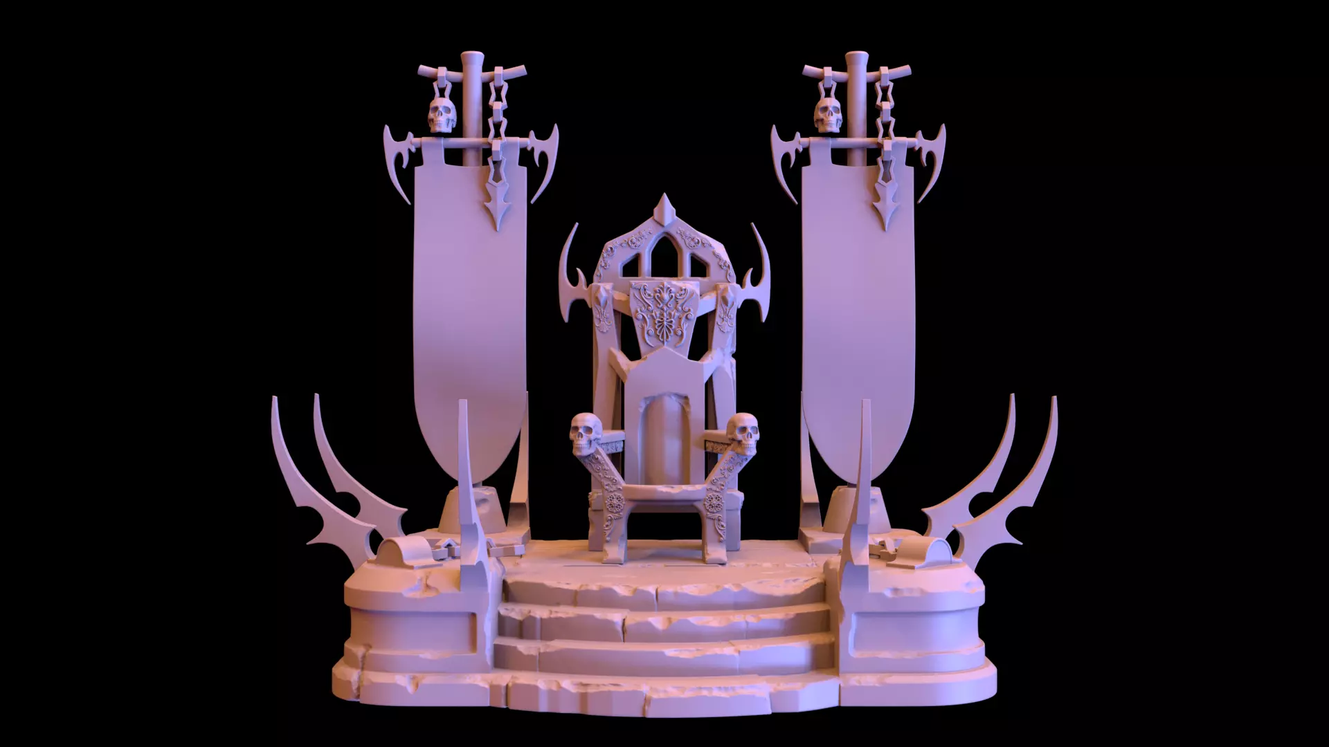 Throne Dark Elf 3D print model_0