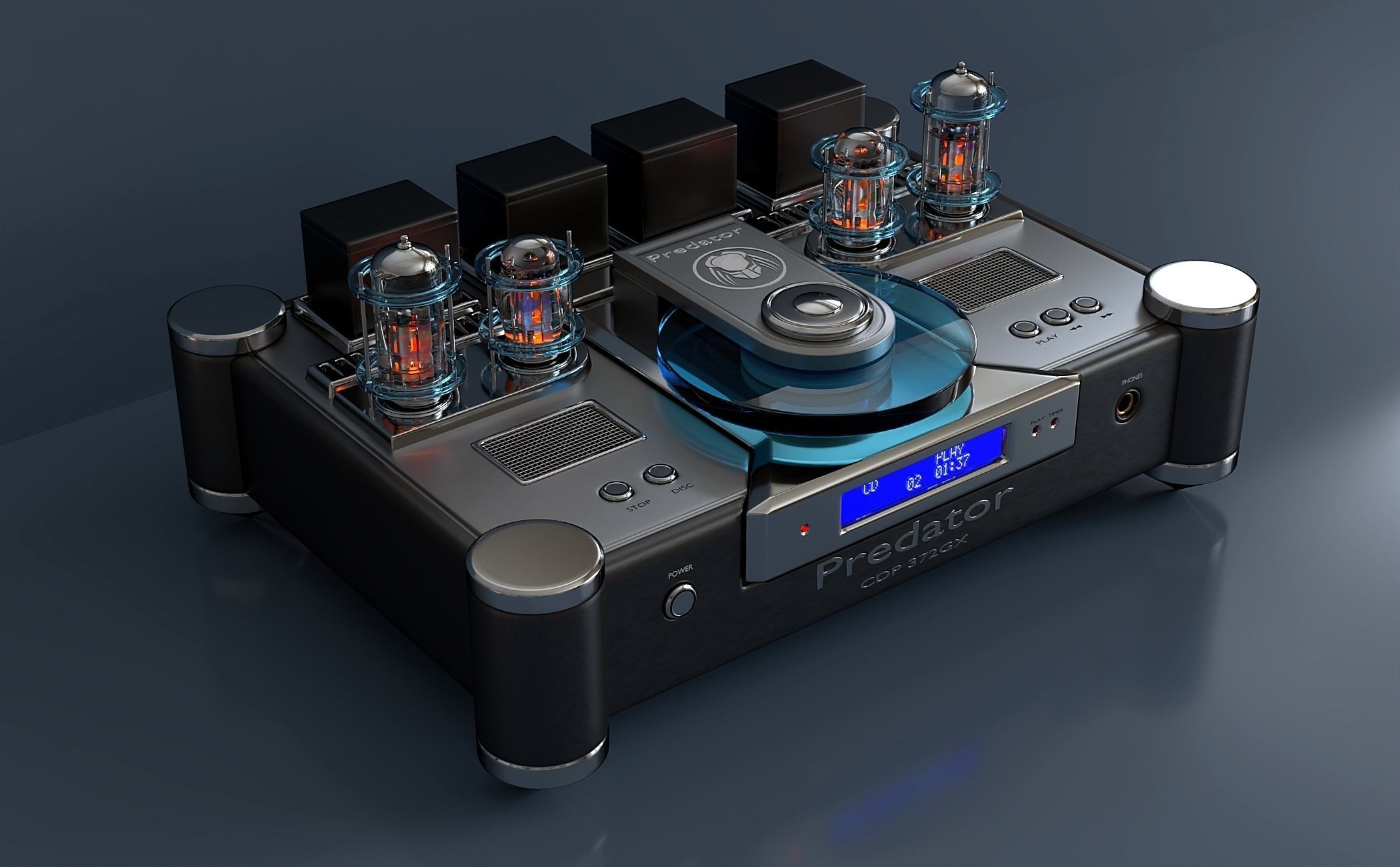 Tube High End CD player 3D model_2