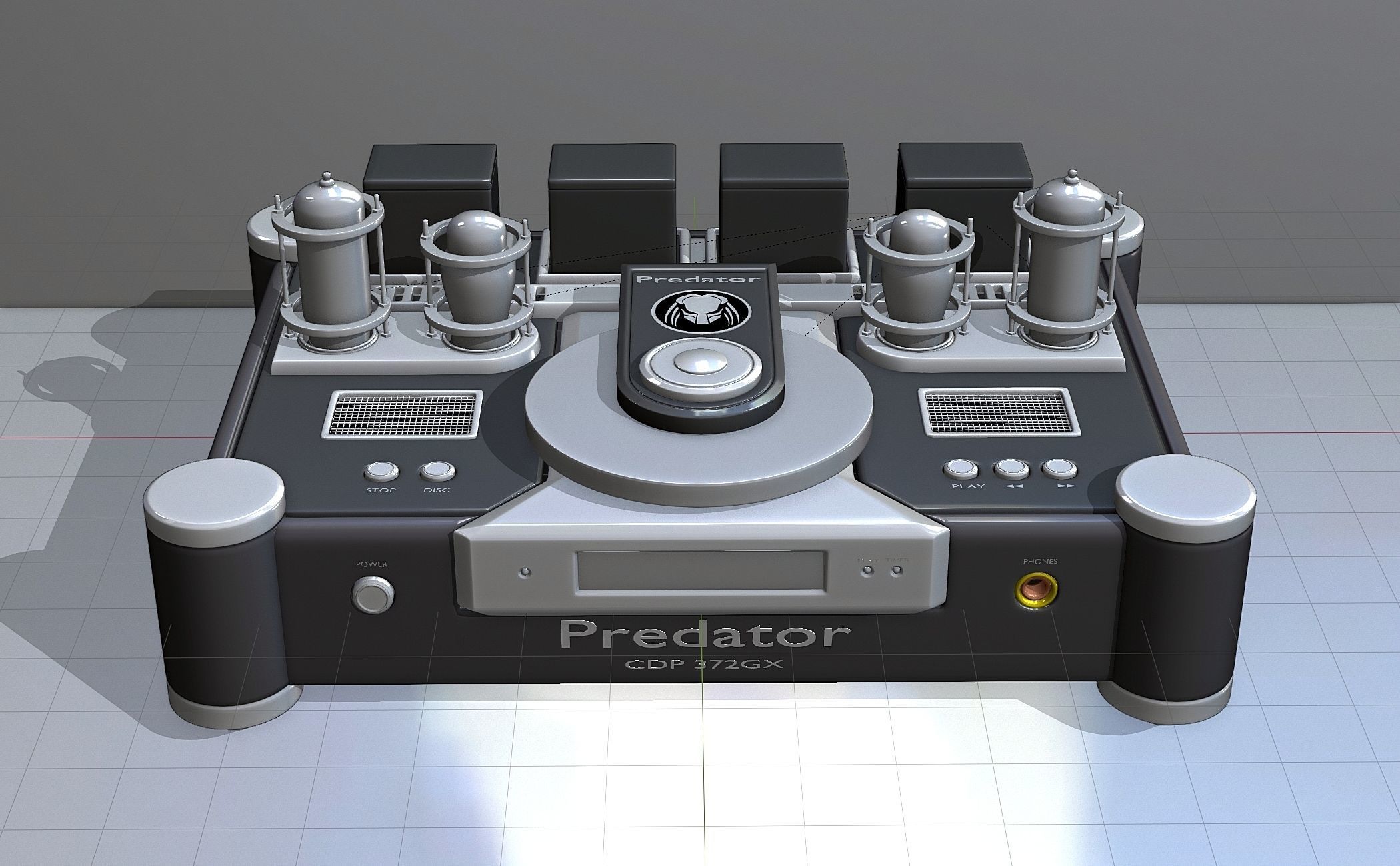 Tube High End CD player 3D model_4