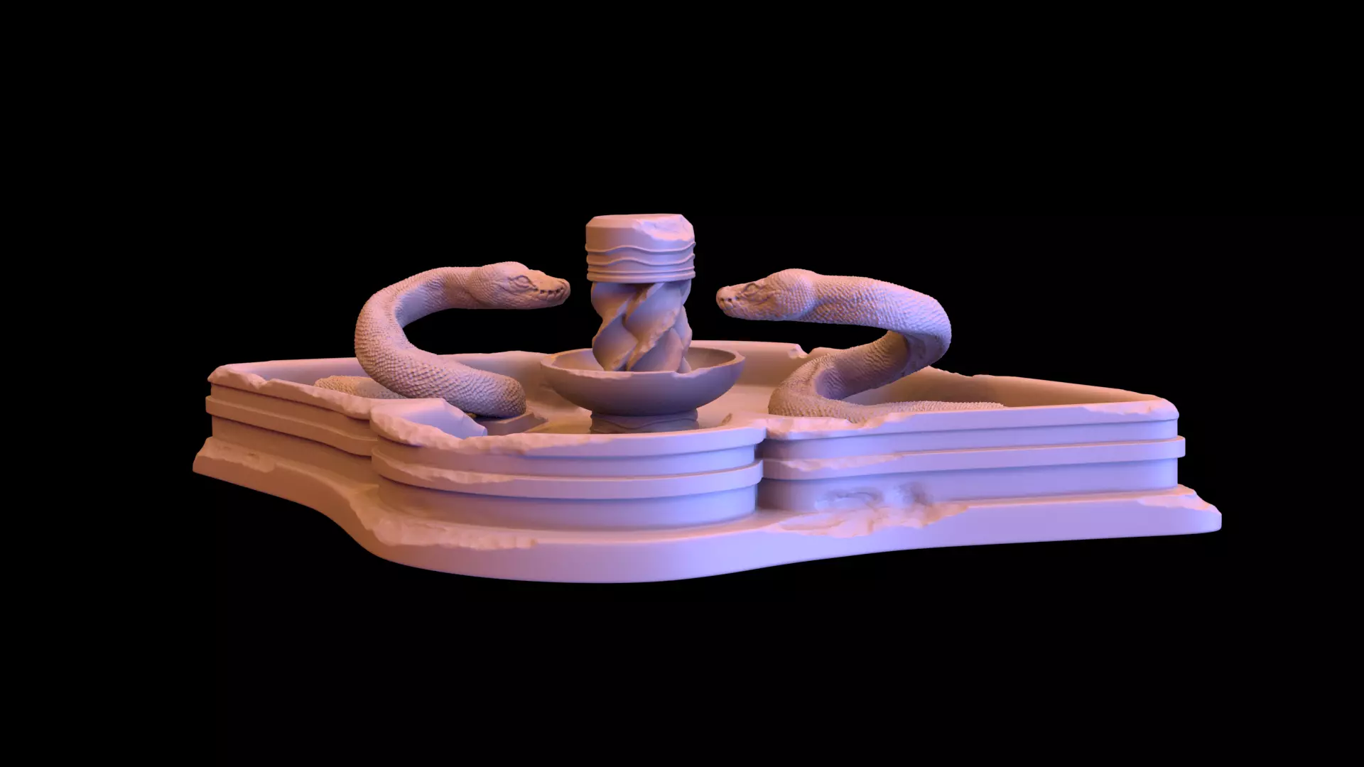 Fountain dark elf 3D print model_0
