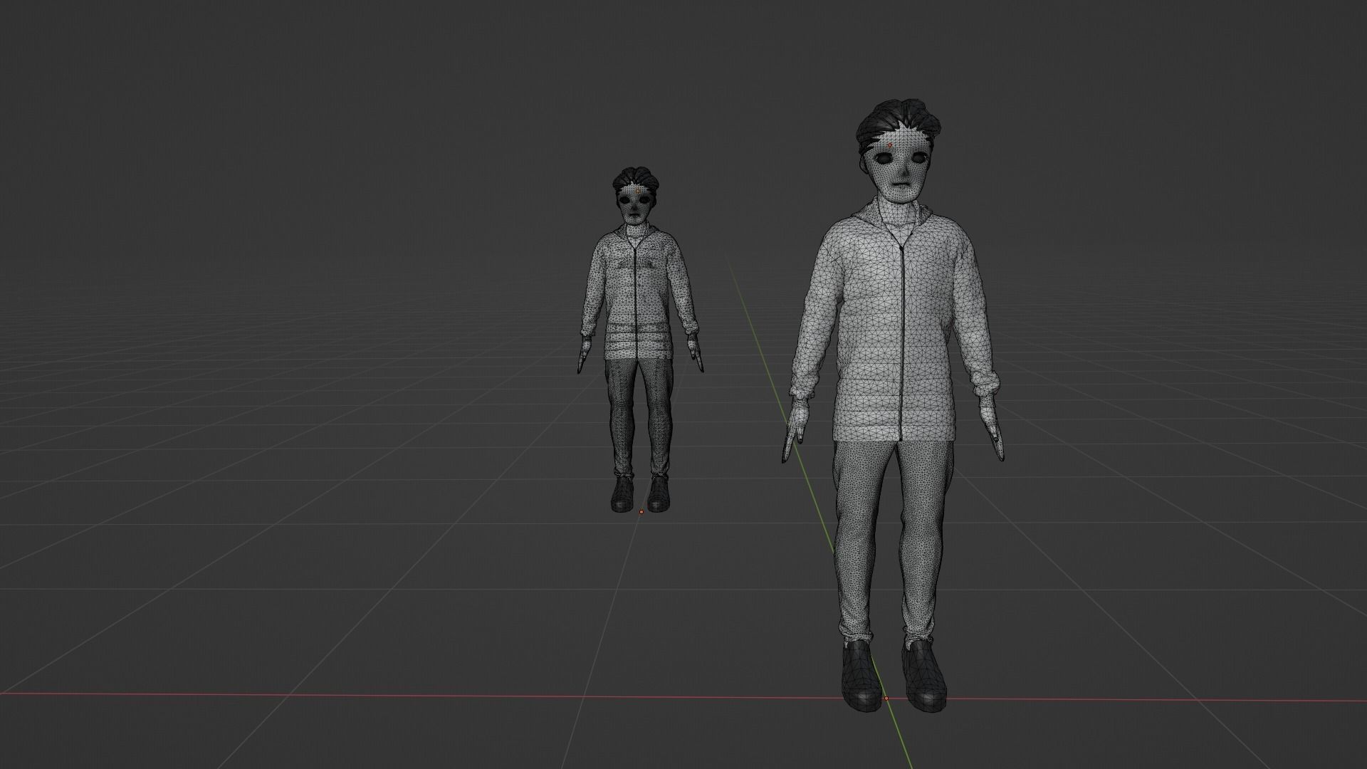 Cartoon Character Walking and Running Animation Low-poly 3D model_9