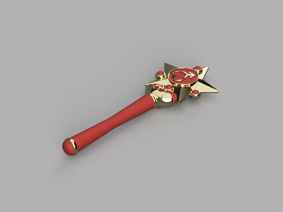 Pretty guardian Sailor Mars transformation wand 3D print model_1