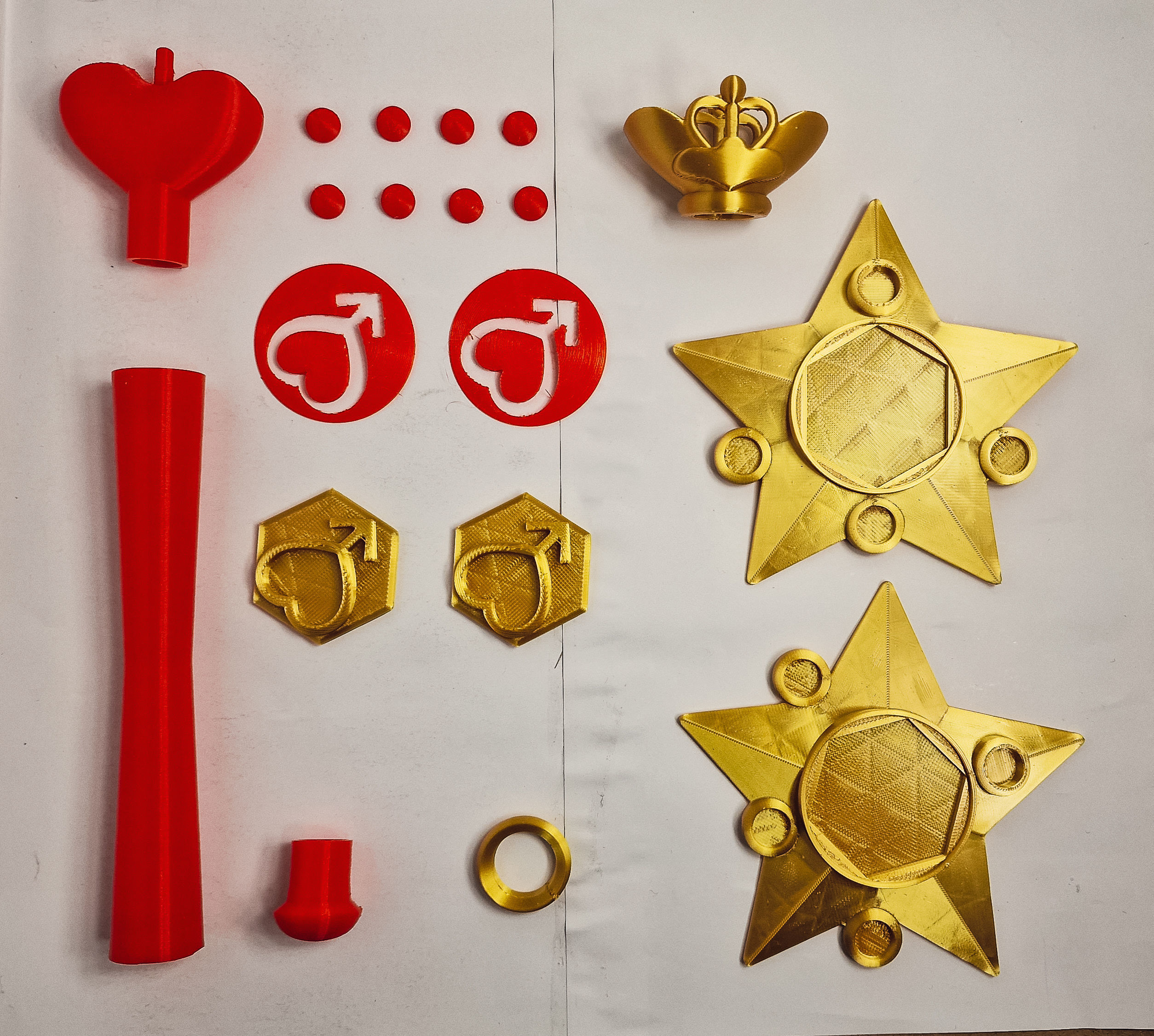 Pretty guardian Sailor Mars transformation wand 3D print model_4