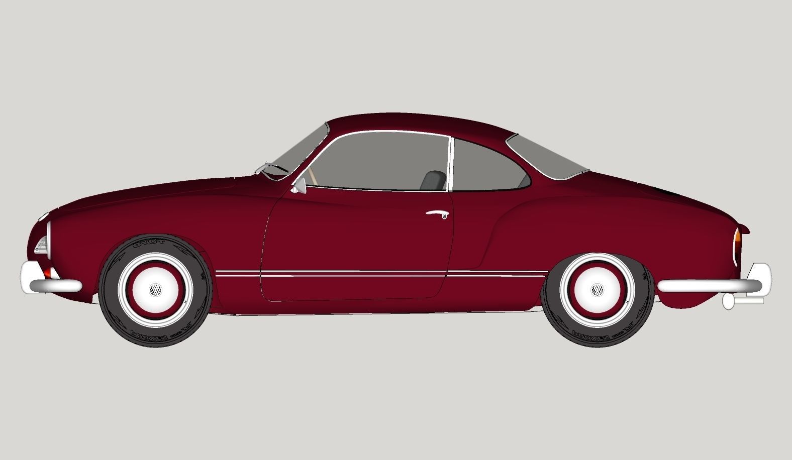 Volkswagen Karmann Ghia 1965 High Poly 3D model_17