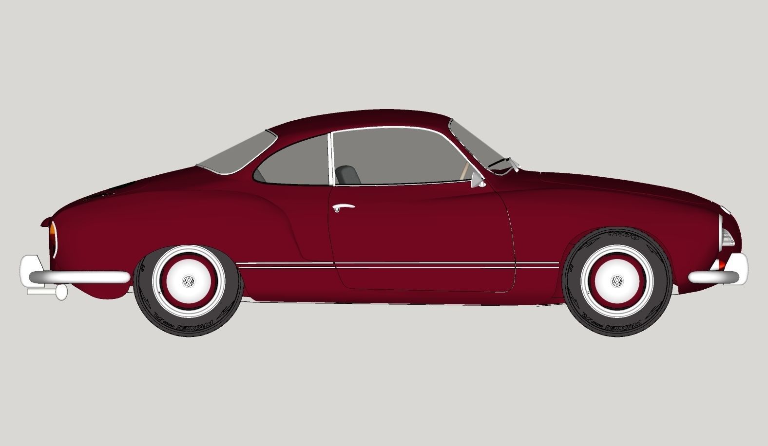 Volkswagen Karmann Ghia 1965 High Poly 3D model_18