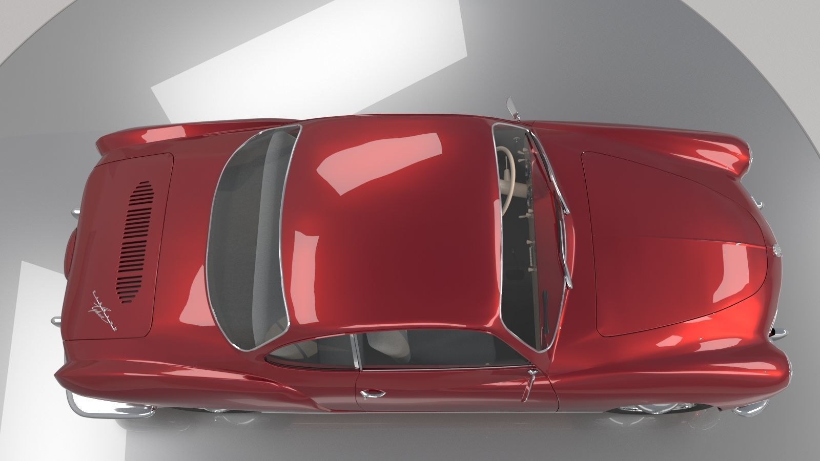 Volkswagen Karmann Ghia 1965 High Poly 3D model_5