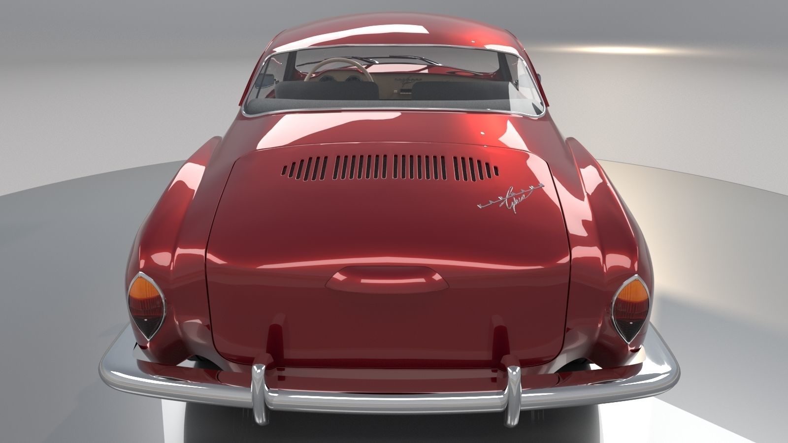 Volkswagen Karmann Ghia 1965 High Poly 3D model_4