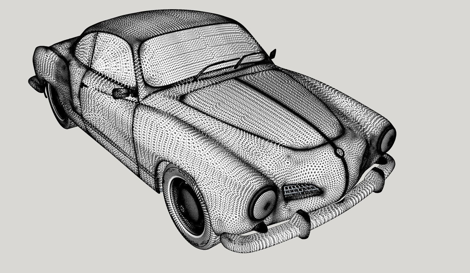 Volkswagen Karmann Ghia 1965 High Poly 3D model_12
