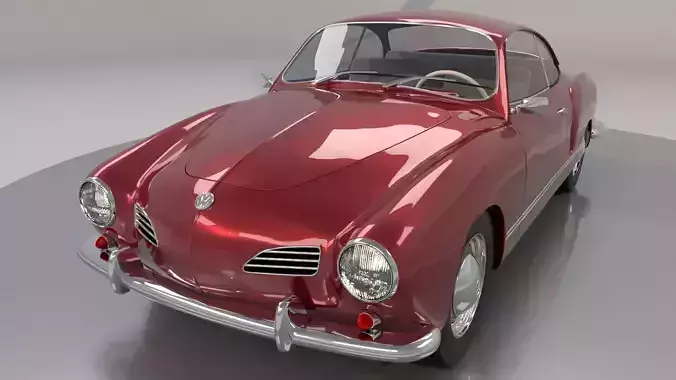 Volkswagen Karmann Ghia 1965 High Poly 3D model