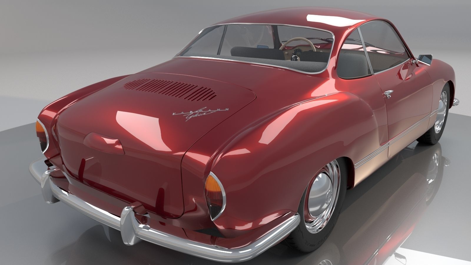 Volkswagen Karmann Ghia 1965 High Poly 3D model_1