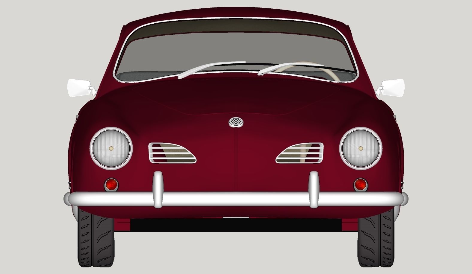 Volkswagen Karmann Ghia 1965 High Poly 3D model_15