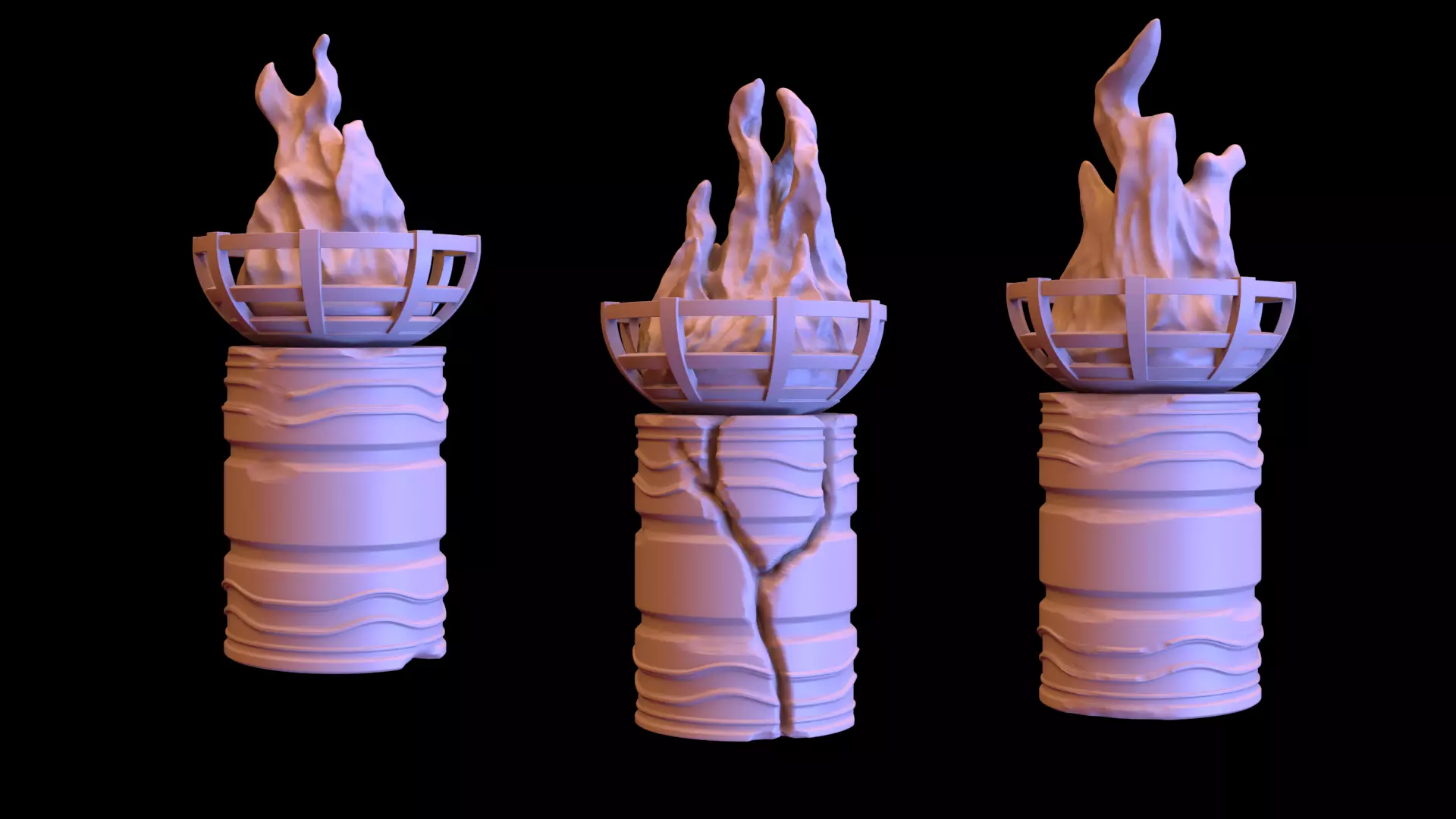 Brazier olympic torch 3D print model_0