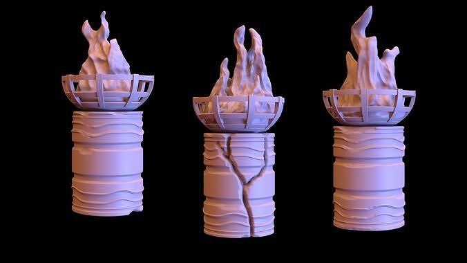 Brazier olympic torch 3D print model