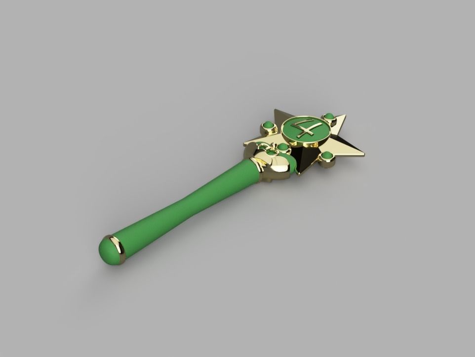 Pretty guardian Sailor Jupiter transformation wand 3D print model_2