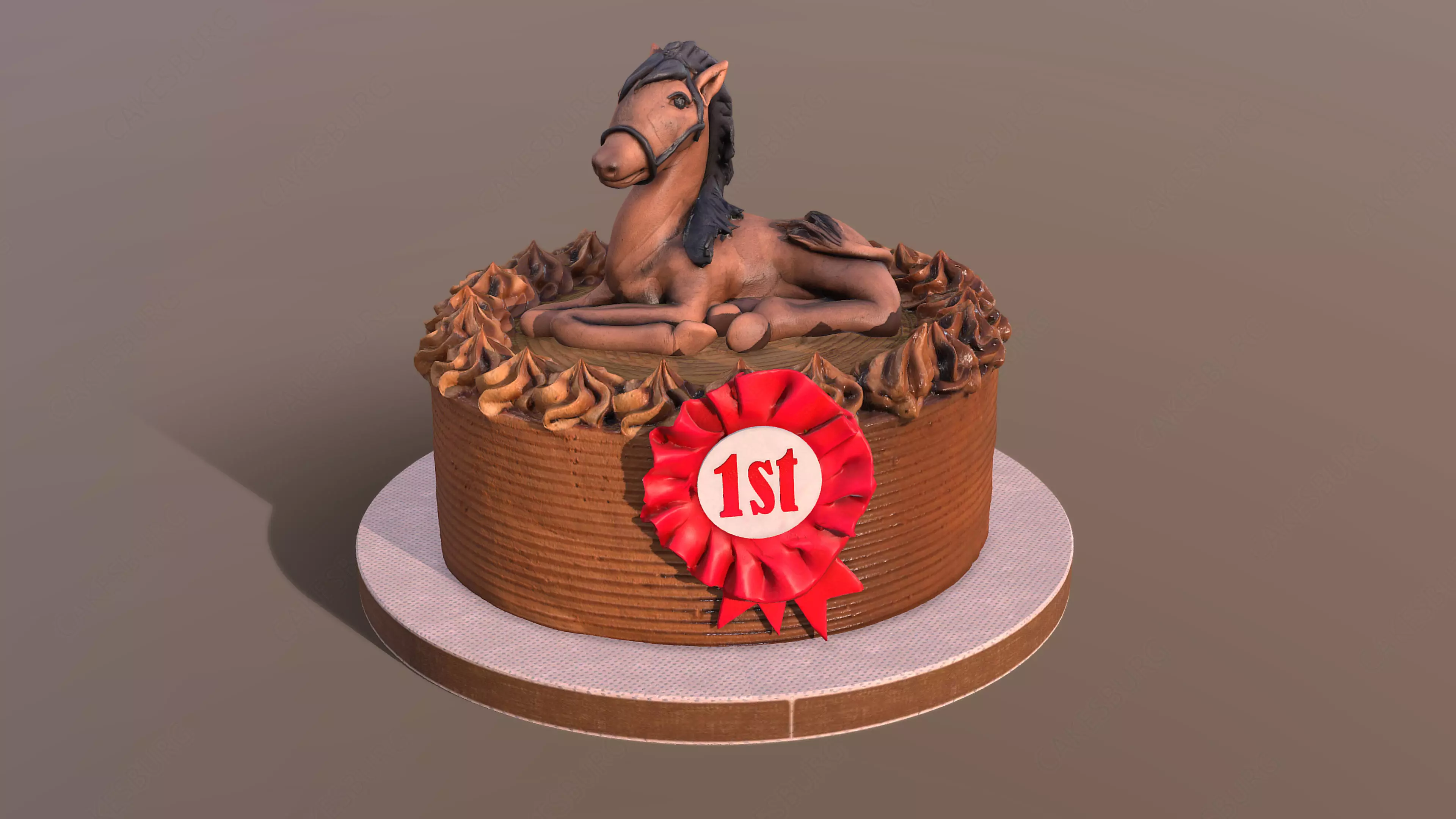 Horse Rider Winner Cake 3D model