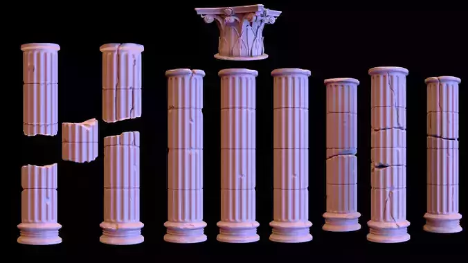 Columns S Pack 3D print model