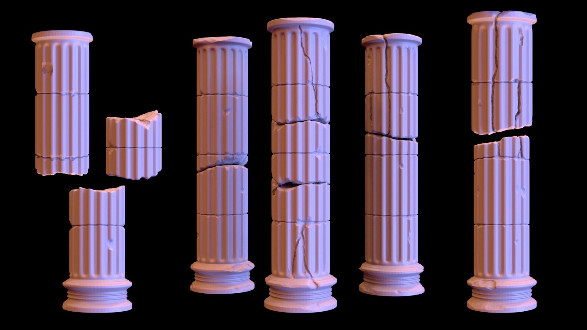 Columns S Pack 3D print model_2