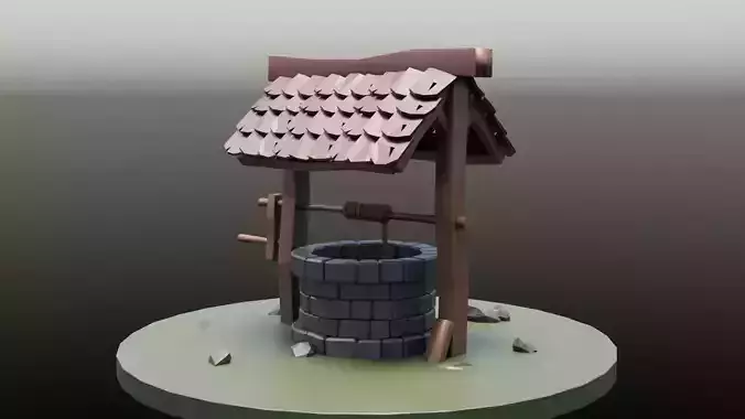 stylized water well