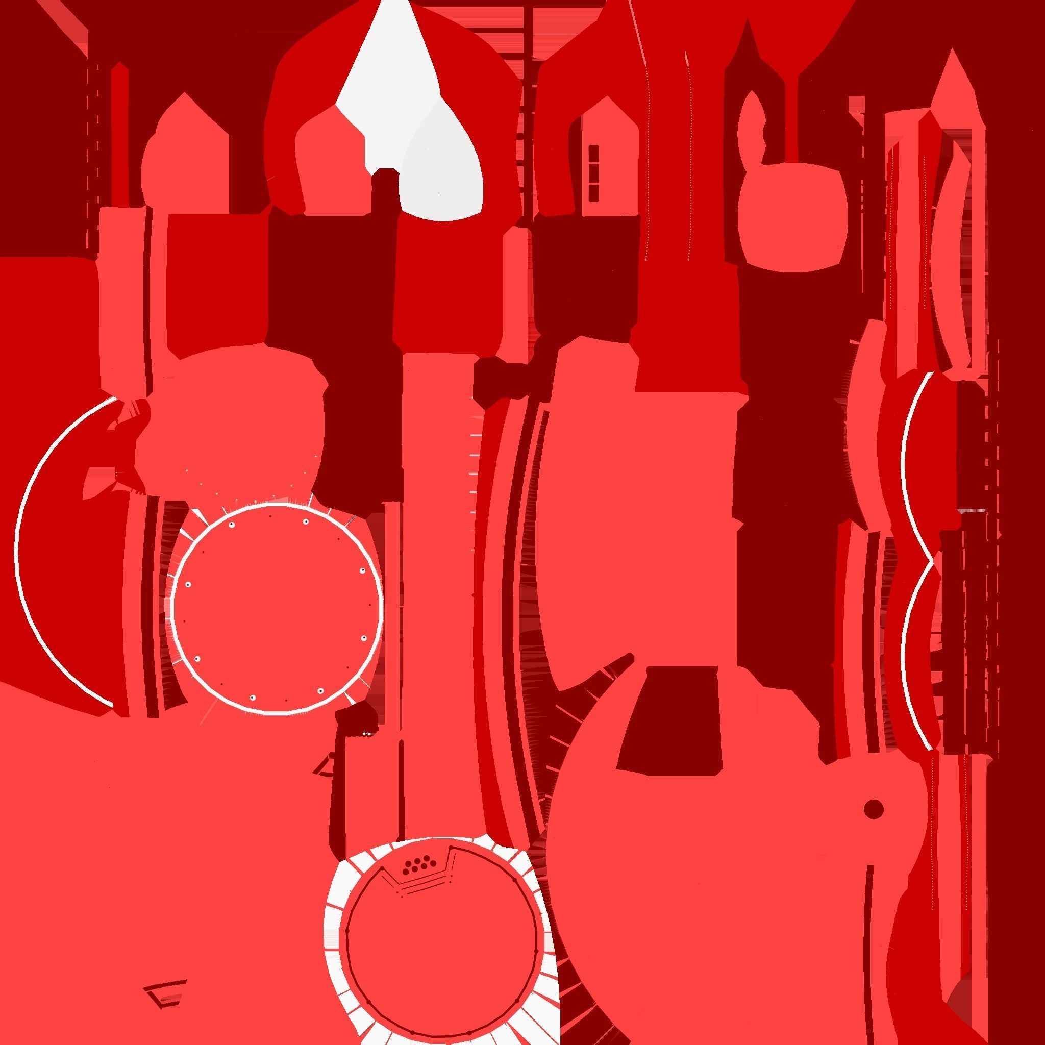 SciFi Facility D05 Red - Sci Fi Exterior Design Low-poly 3D model_21