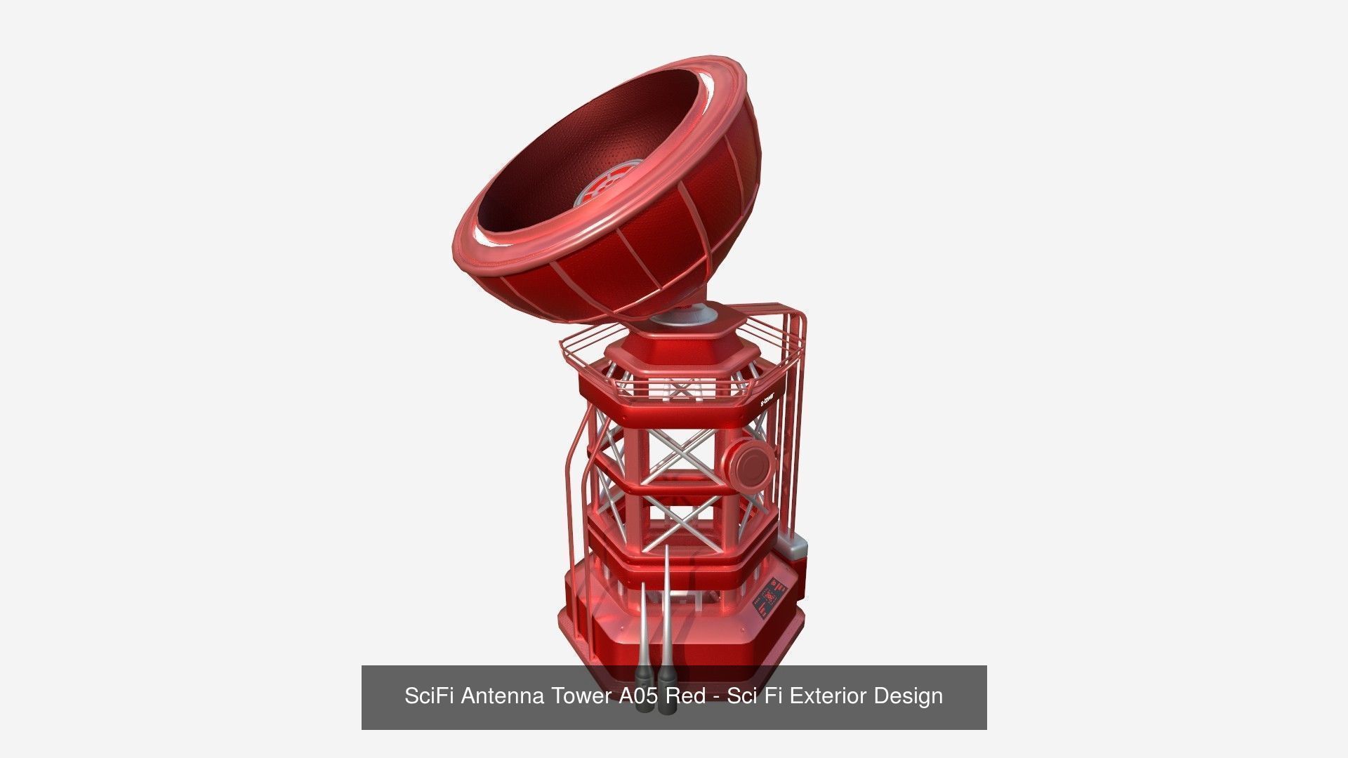 10 Sci Fi Buildings Collection E - Red - Exterior Design _4