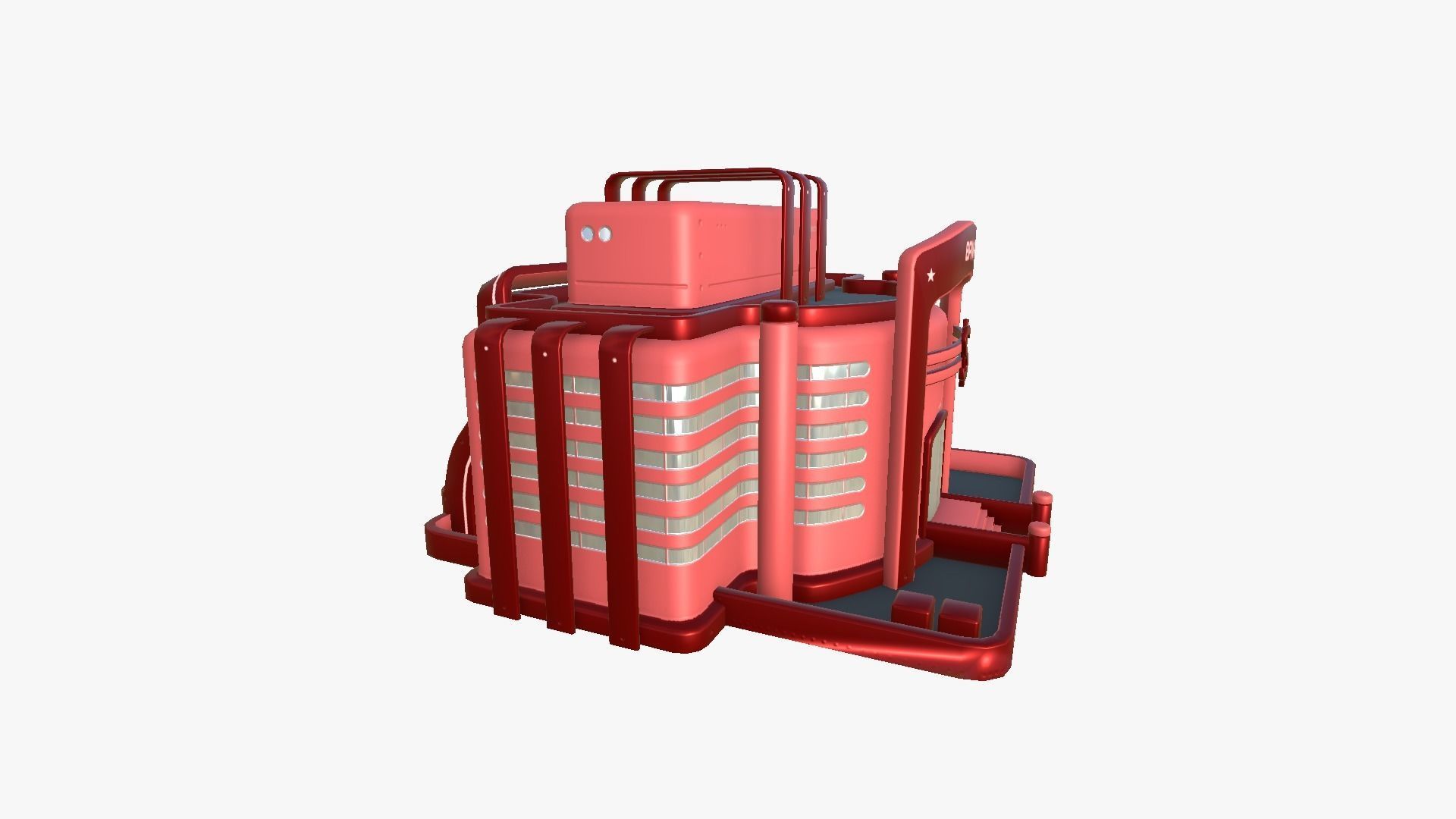 10 Sci Fi Buildings Collection E - Red - Exterior Design _42