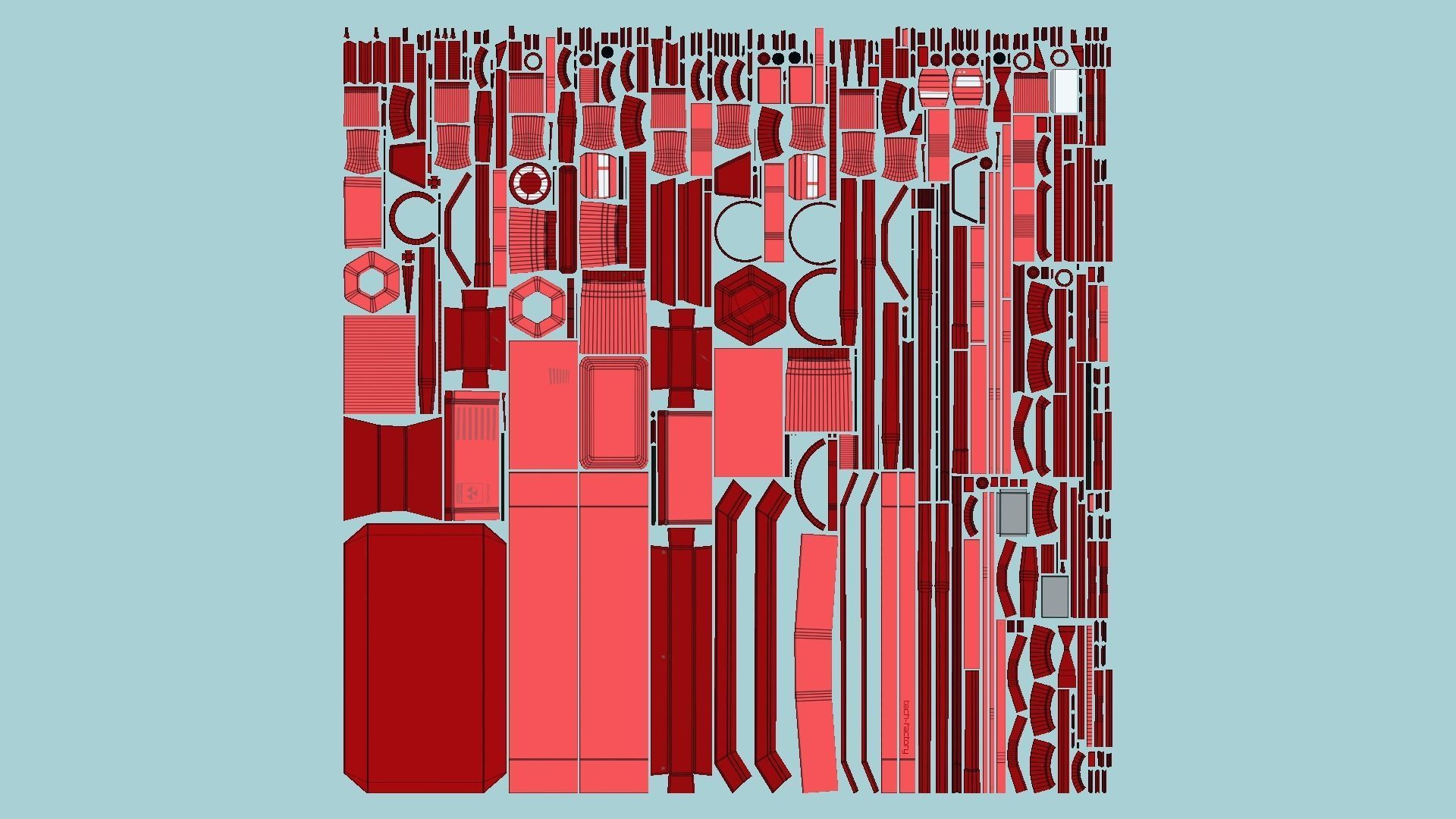 10 Sci Fi Buildings Collection E - Red - Exterior Design _109