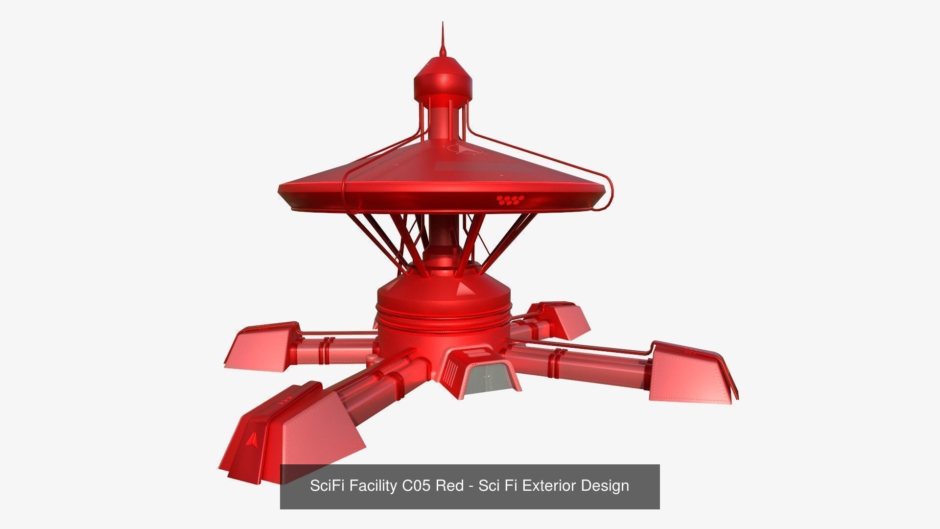 10 Sci Fi Buildings Collection E - Red - Exterior Design _8