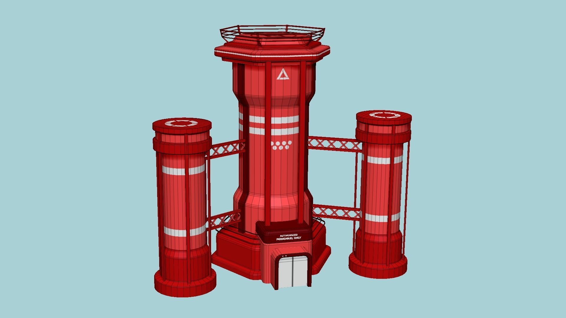 10 Sci Fi Buildings Collection E - Red - Exterior Design _65