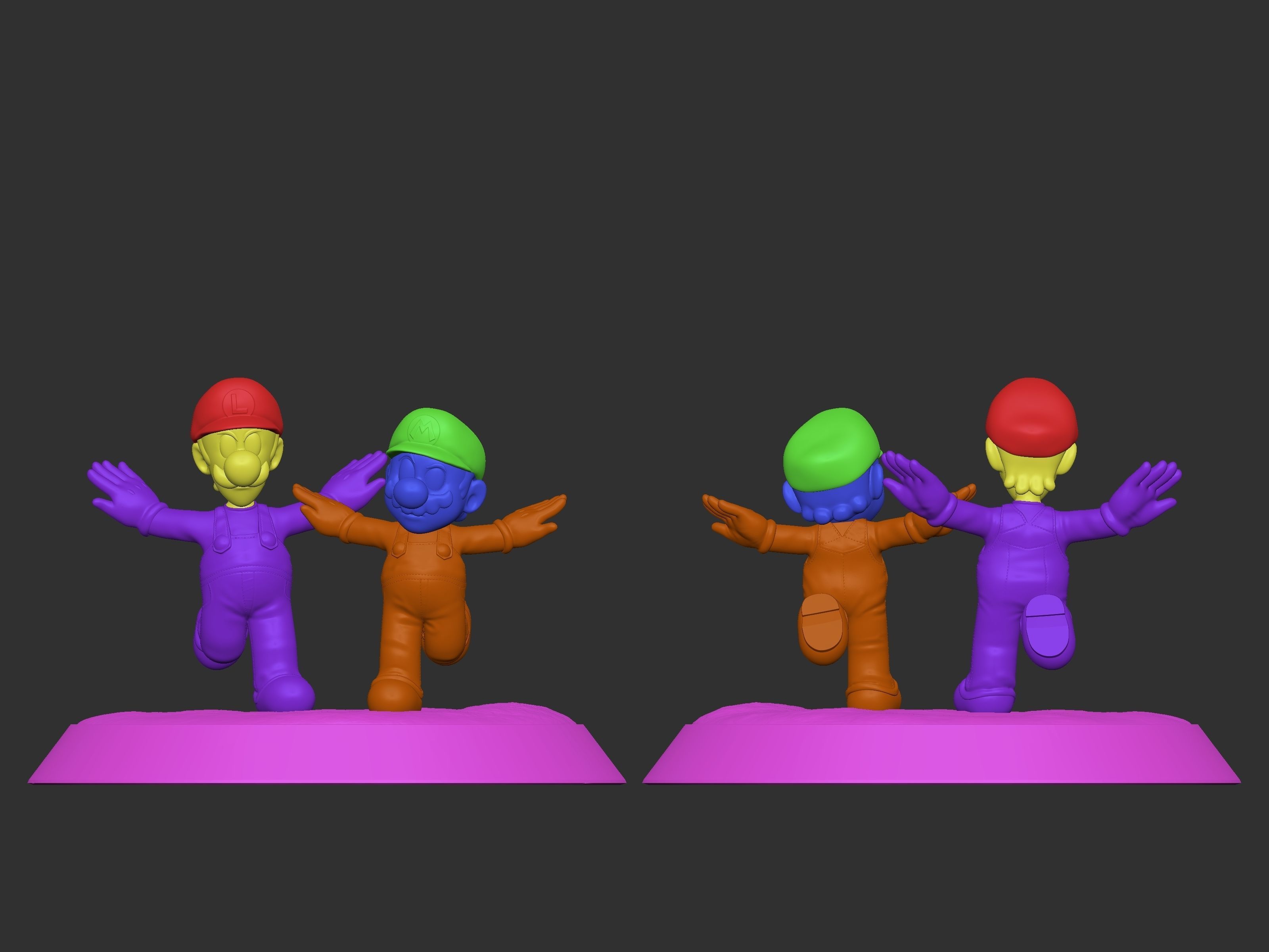 Mario e Luigi Super Mario The Movie Free 3D print model_5