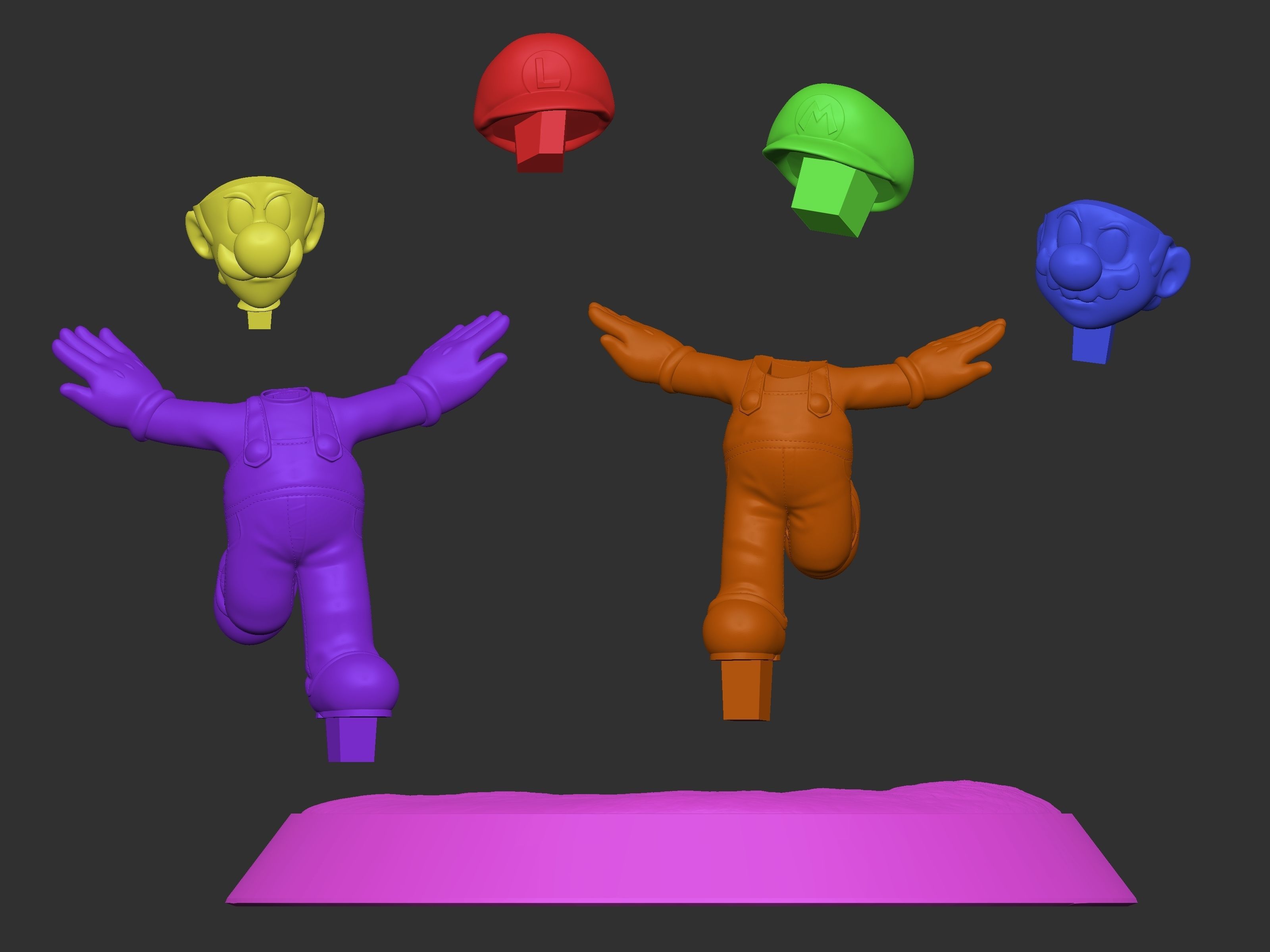Mario e Luigi Super Mario The Movie Free 3D print model_7