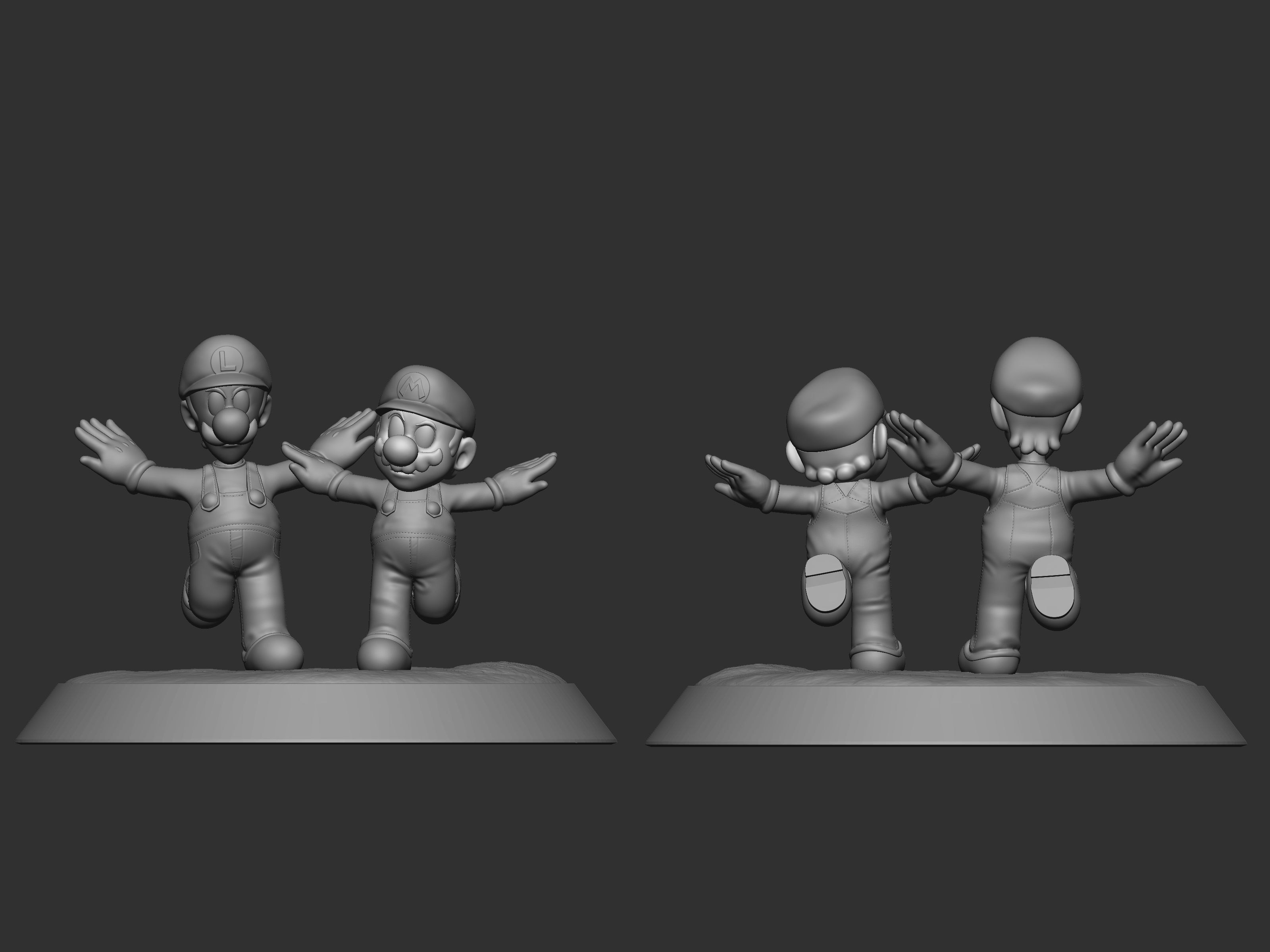 Mario e Luigi Super Mario The Movie Free 3D print model_4