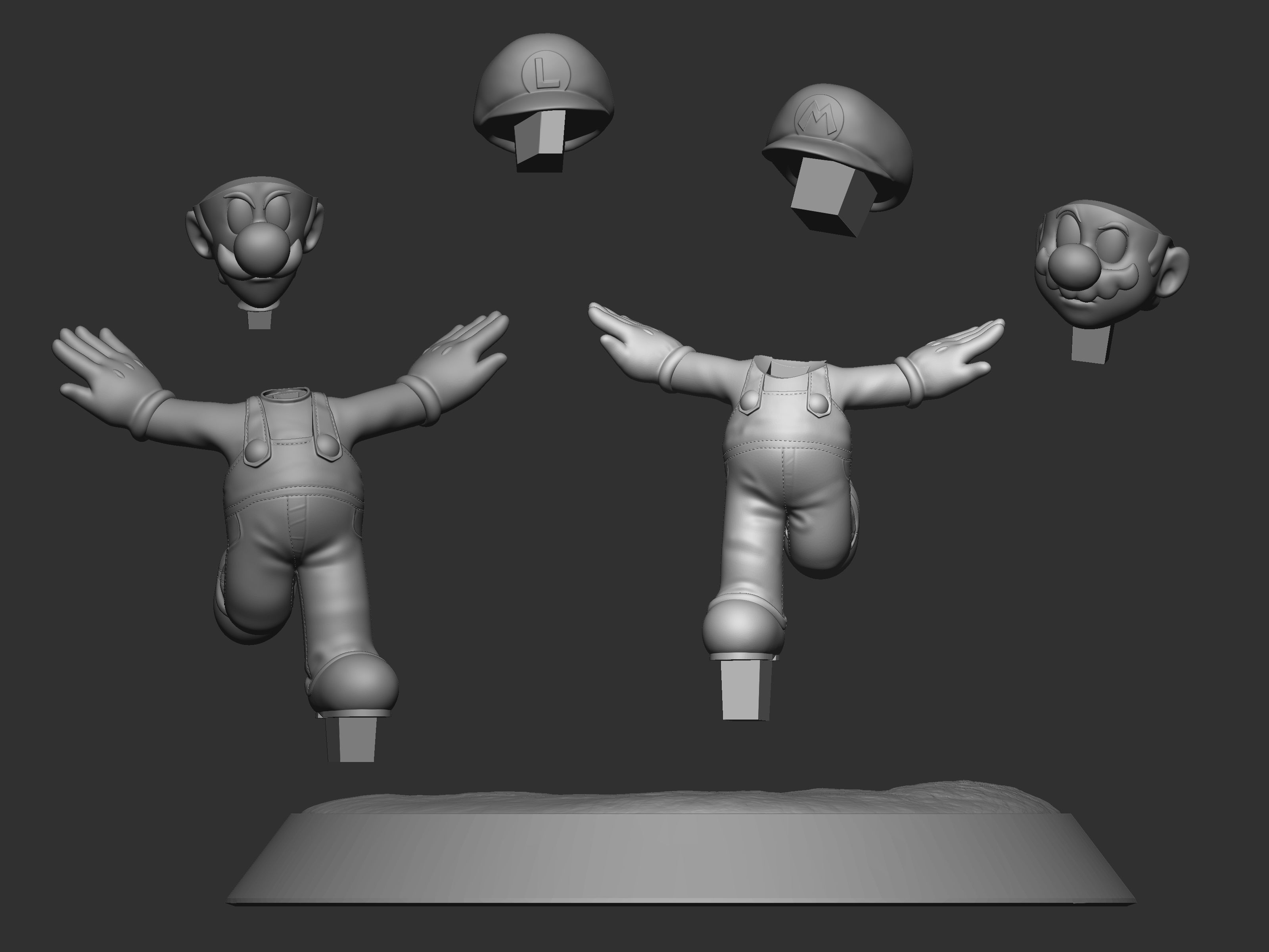 Mario e Luigi Super Mario The Movie Free 3D print model_6