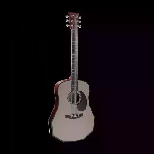 Low Poly Guitar acoustic