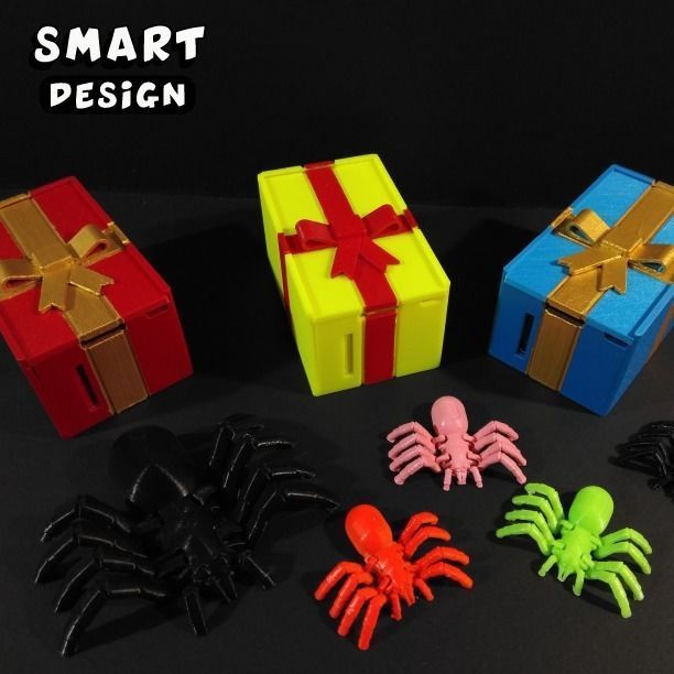 Spider Prank Box 3D print model_6