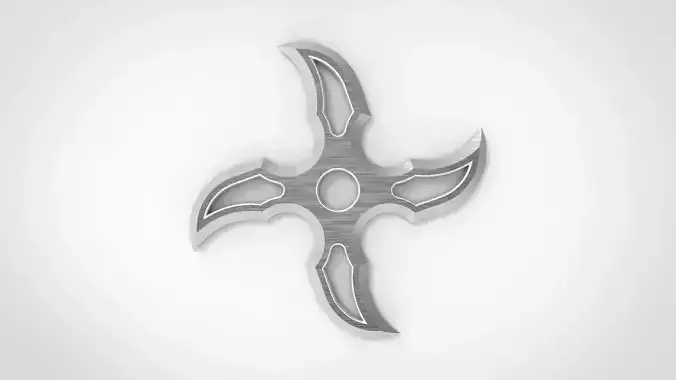 Shuriken orange and silver sword