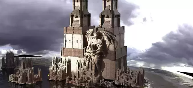 Ancient Oracle temples Kit bash  3D model