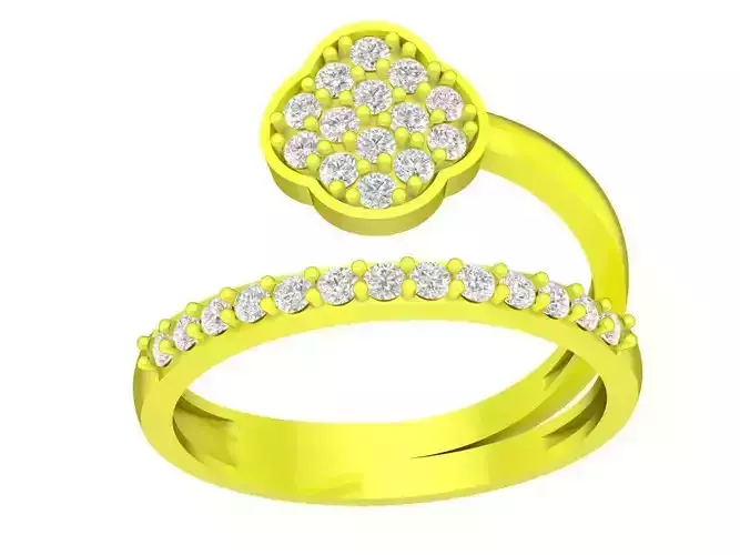 luxury korean diamond lady ring 4358
