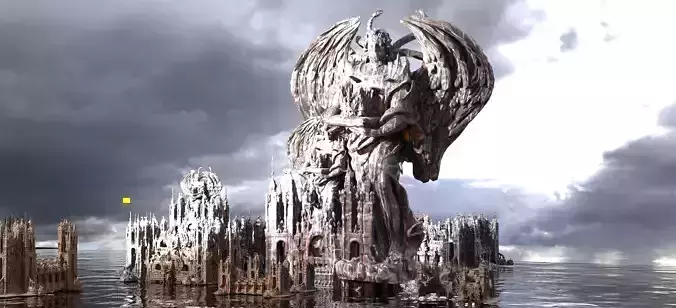 Ancient Oracle Ruins Kit bash 3D model | CGTrader