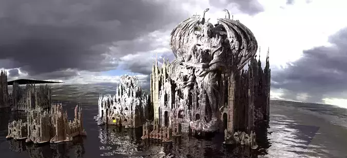 Ancient Oracle temples Kit bash 4 3D model