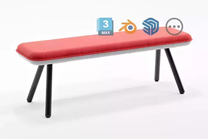 Bench Seat - NET WORK PLACE Organic by Koenig Neurath 3D model