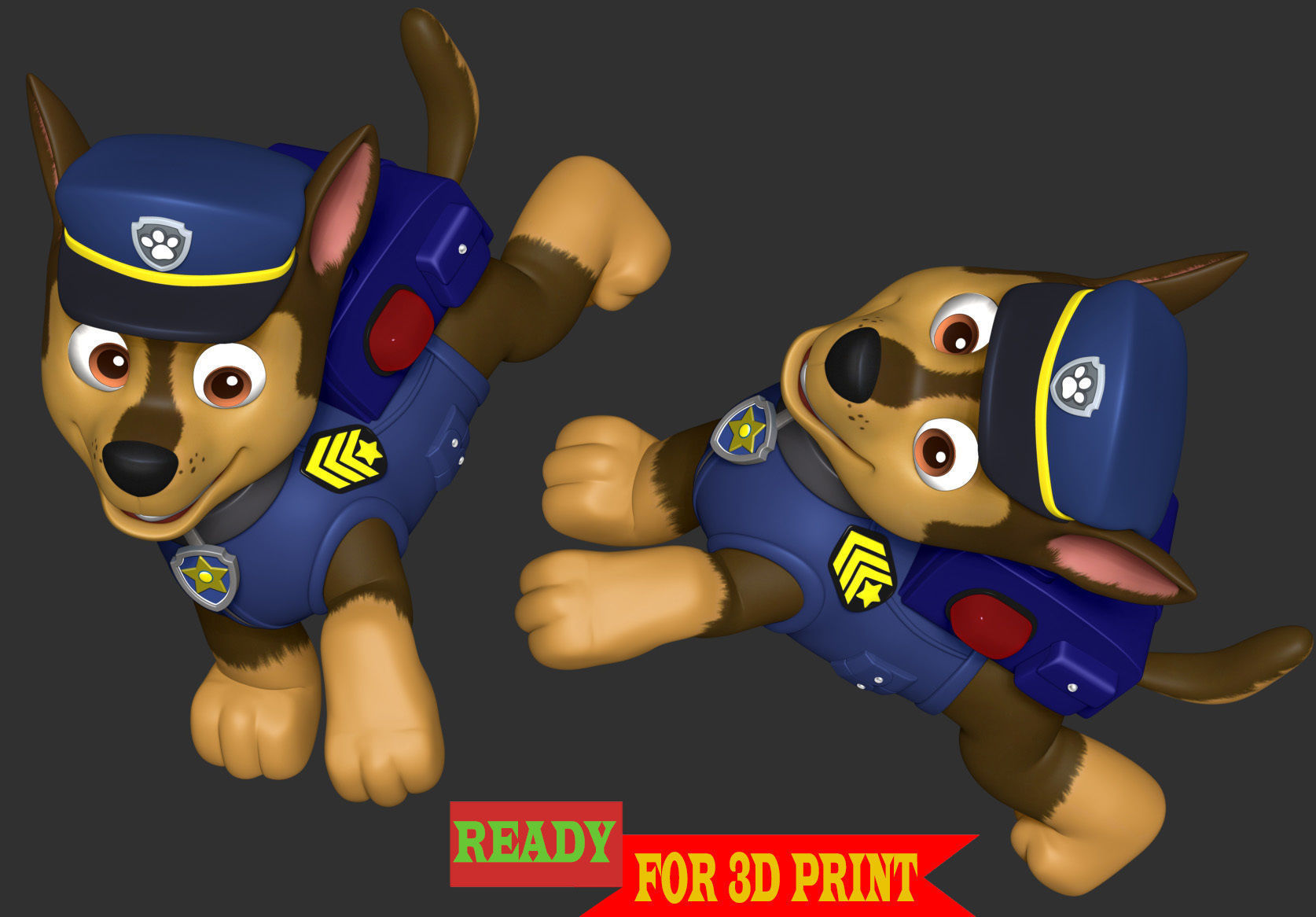 Chase paw patrol dog 3D print model_2