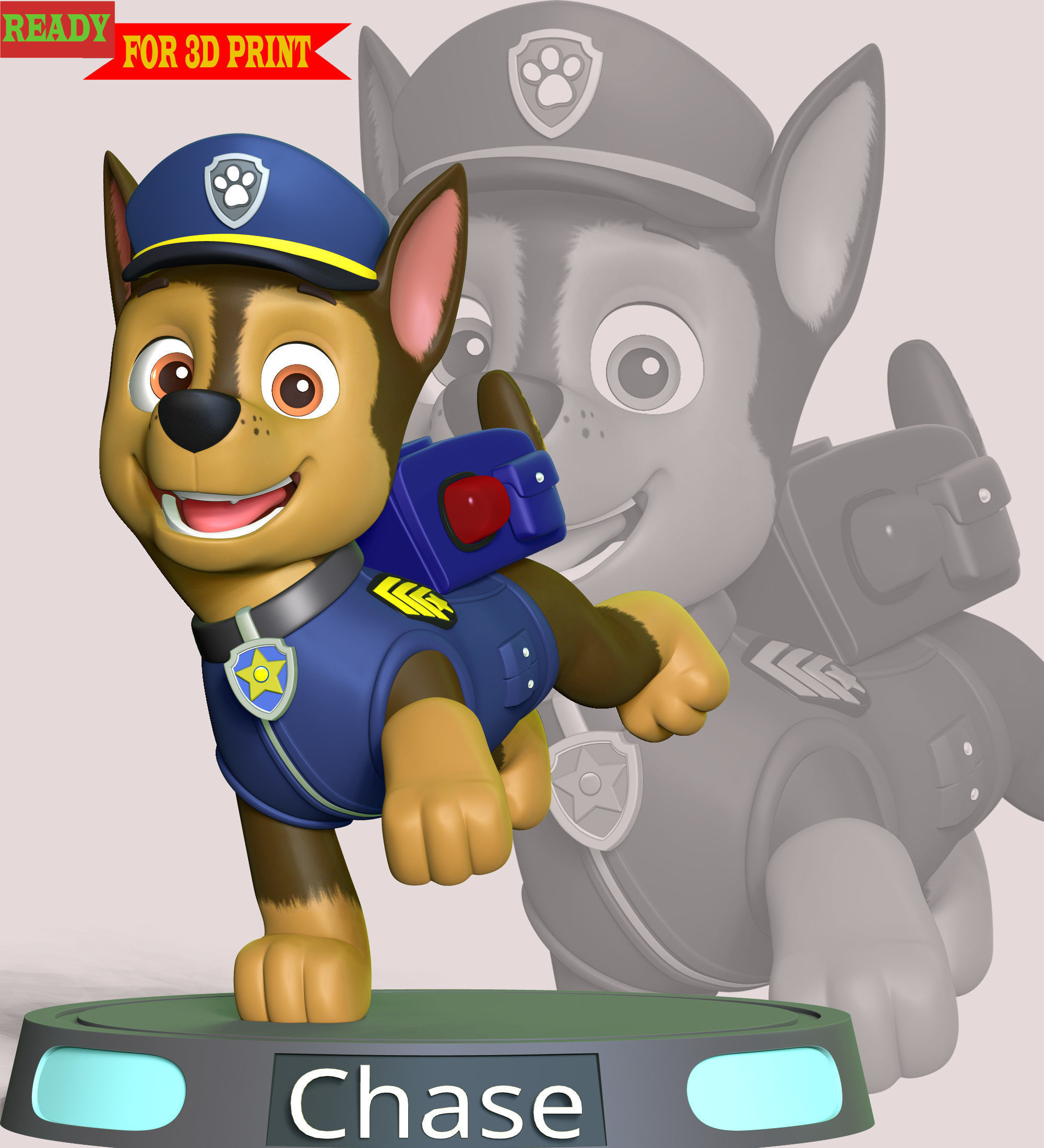 Chase paw patrol dog 3D print model_1
