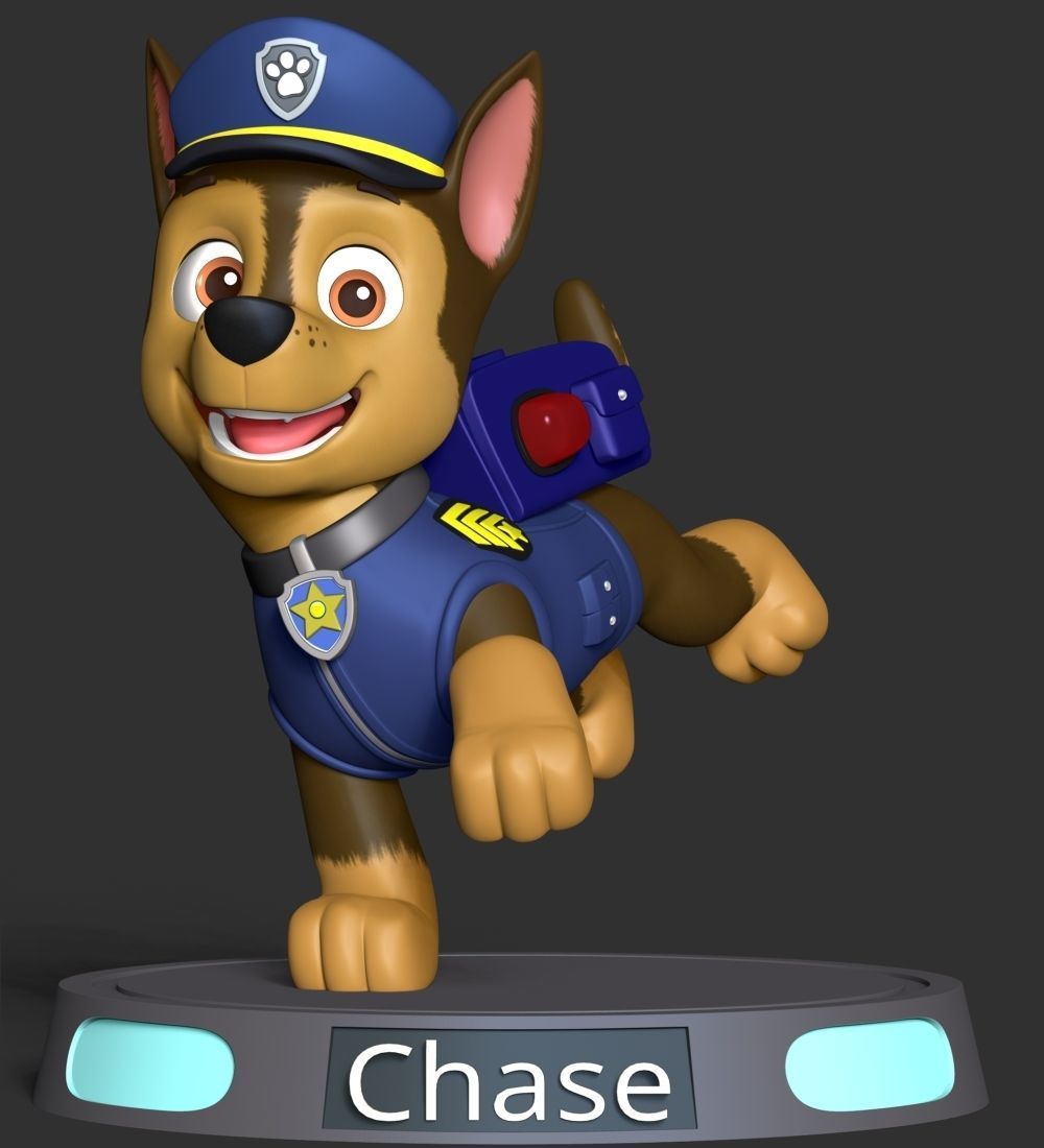 Chase paw patrol dog 3D print model_9