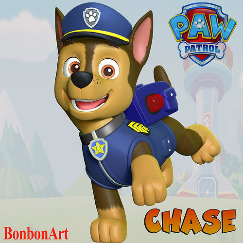 Chase paw patrol dog 3D print model