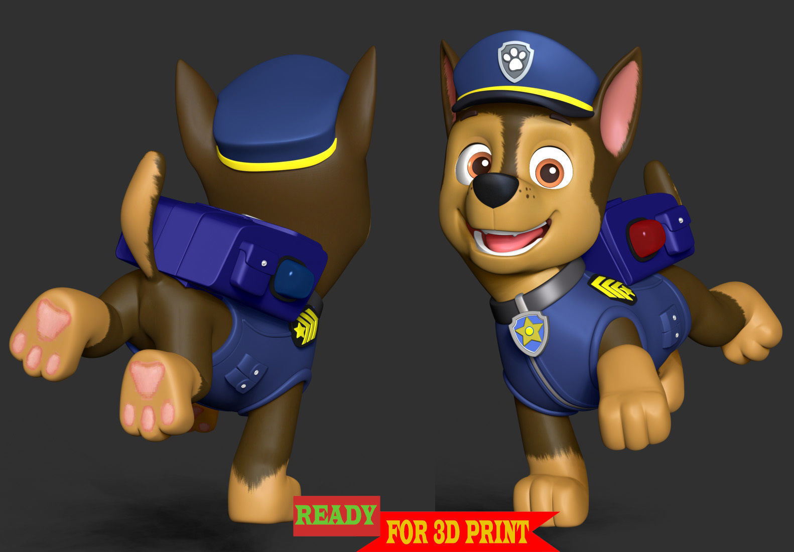 Chase paw patrol dog 3D print model_5